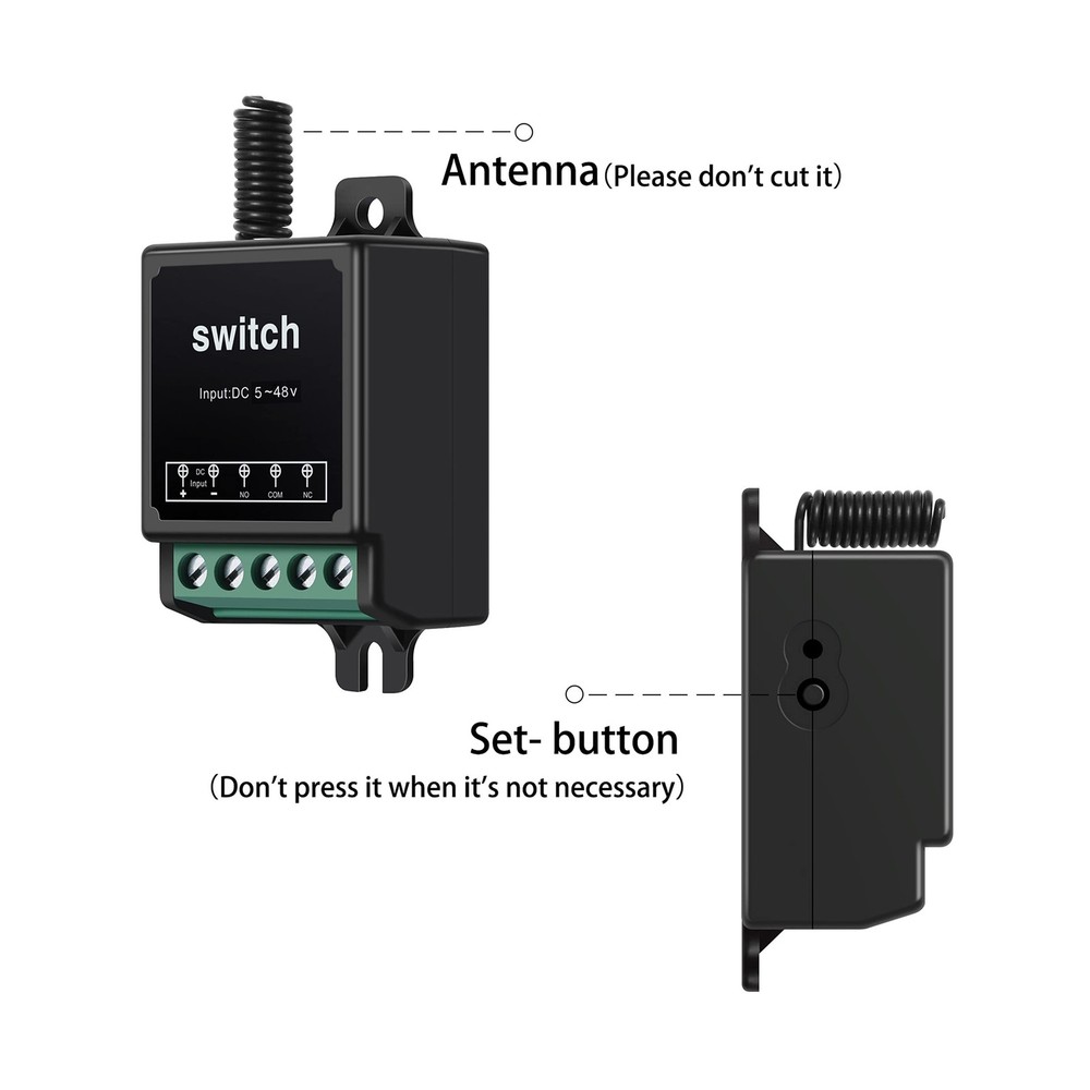 12V Remote Control Switch Mini Wireless Remote Switch Dry Contact Remote Cont...