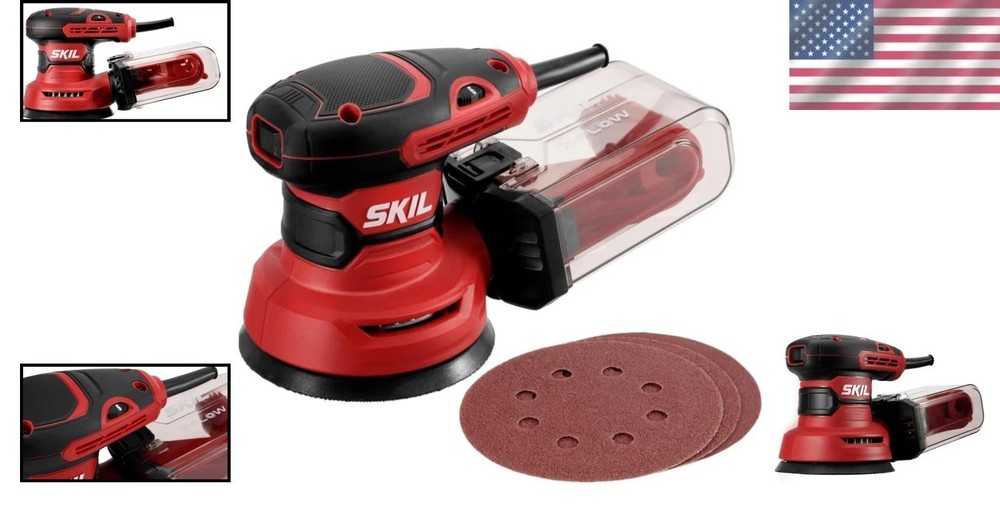 Efficient 5" Orbital Sander + Cyclonic Dust Collection