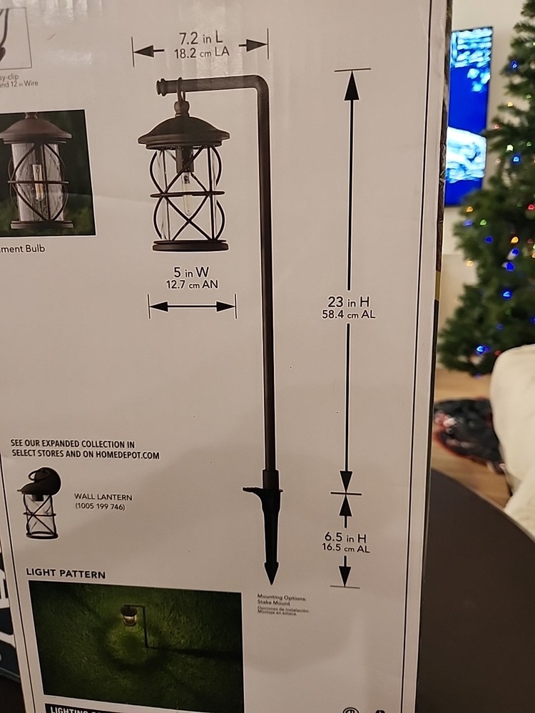 2 Hampton Bay Led Filament Pathway Outdoor Light Low Voltage Rustic Bronze