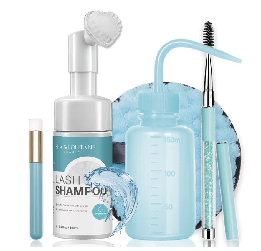 ISLA & FONTANE Lash Shampoo Kit, Unscented