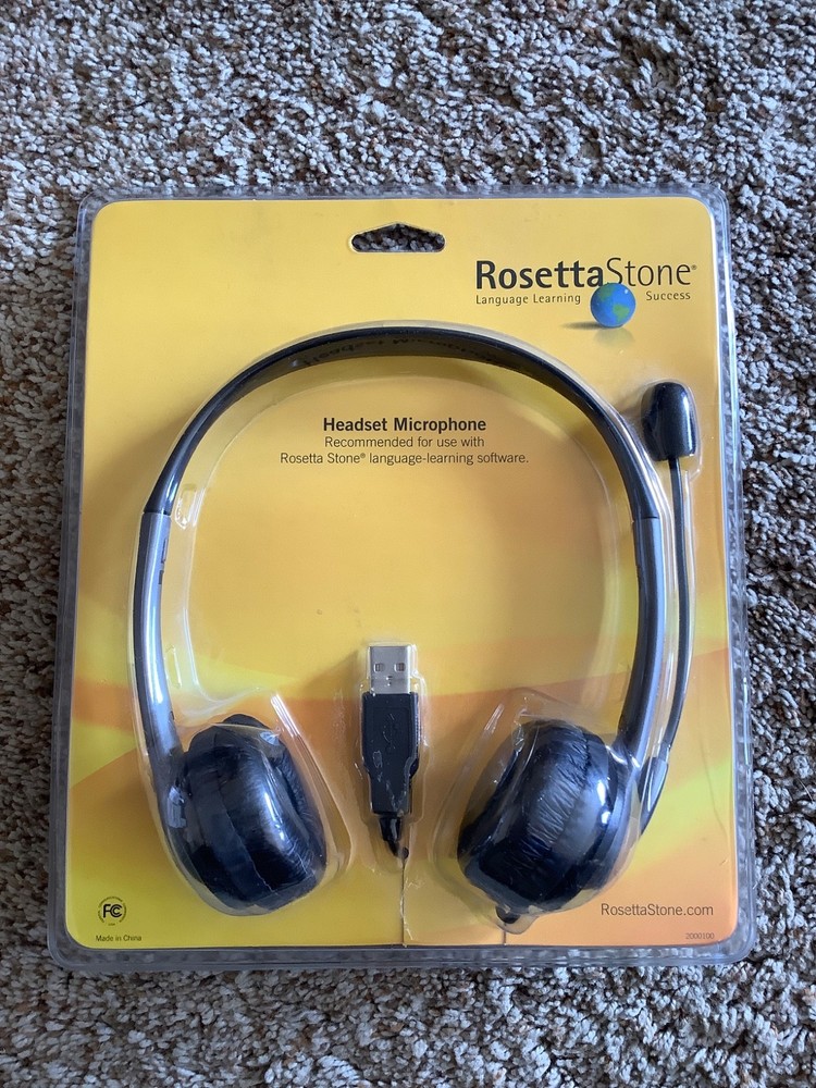Rosetta Stone USB HEADSET MICROPHONE For Language Learning Software NEW