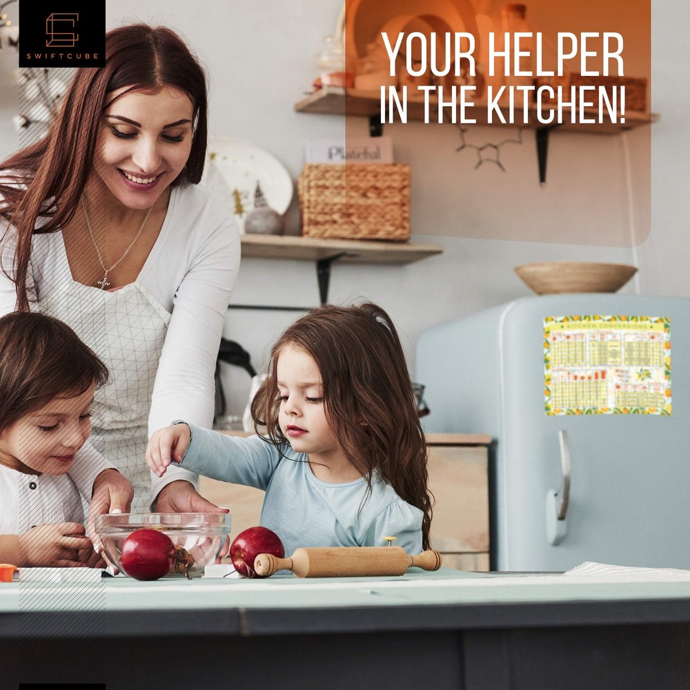 SwiftCube Kitchen Conversion 11 x 8.5 inches, Conversions Oranges & Lemons