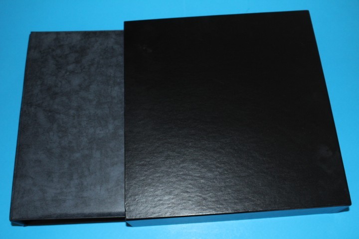 GK Black 3 Ring binder inc 90+ clear document size pg w Dustcase BlueLakeStamps