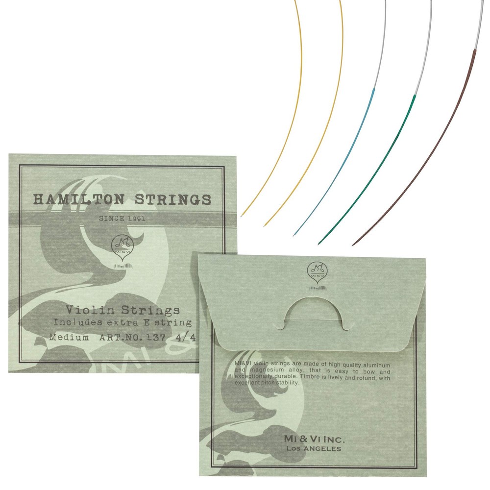 Hamilton Violin Strings 1/4 Full Set (GDAE) + Extra E - Germany Steel