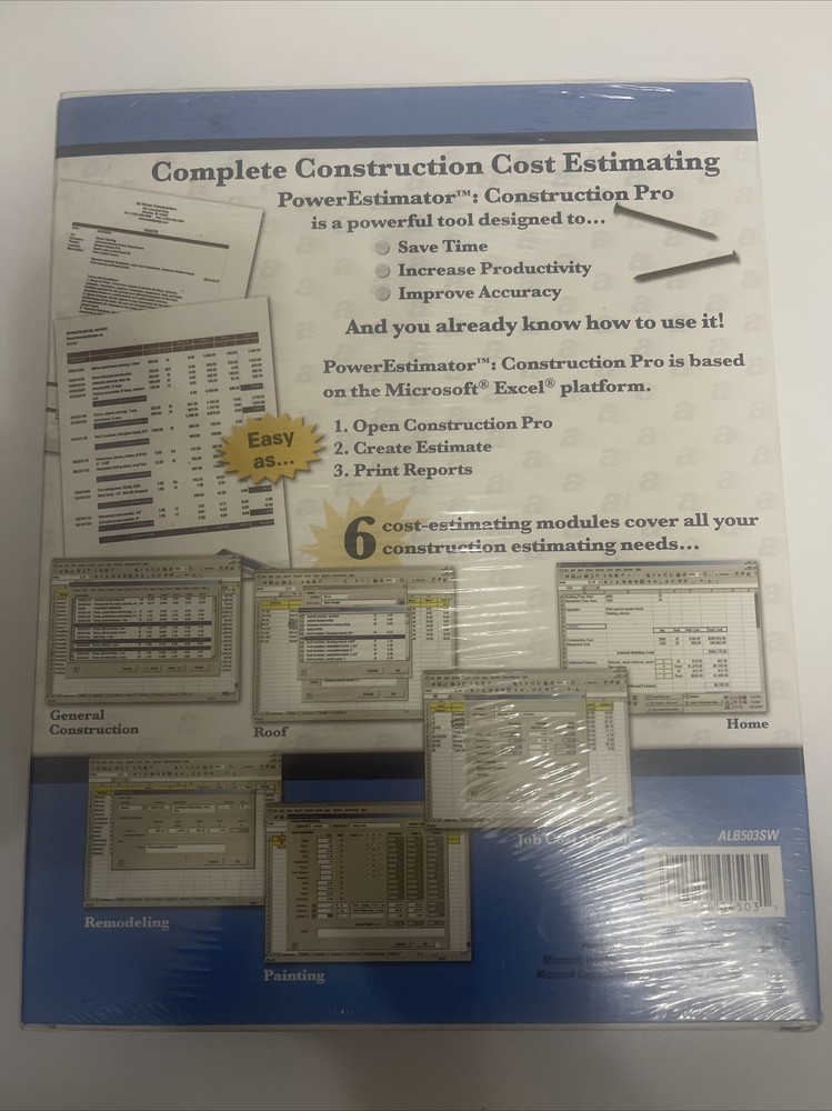 Adams Construction Pro Power Estimator Forms & Software Suite for Excel NEW