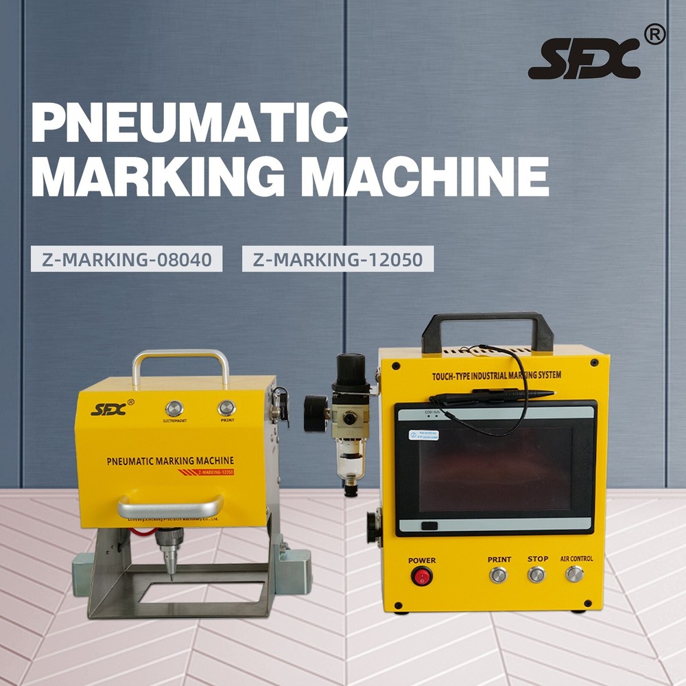 SFX Pneumatic Marking Machine 120x50 Portable Dot Peen Automatic Marking Machine