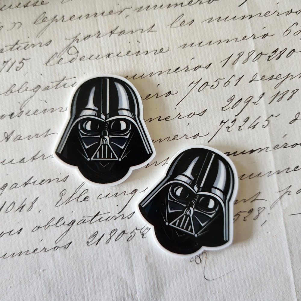 2pc Darth V-ader Planar Resin, Craft Supply, PR20645