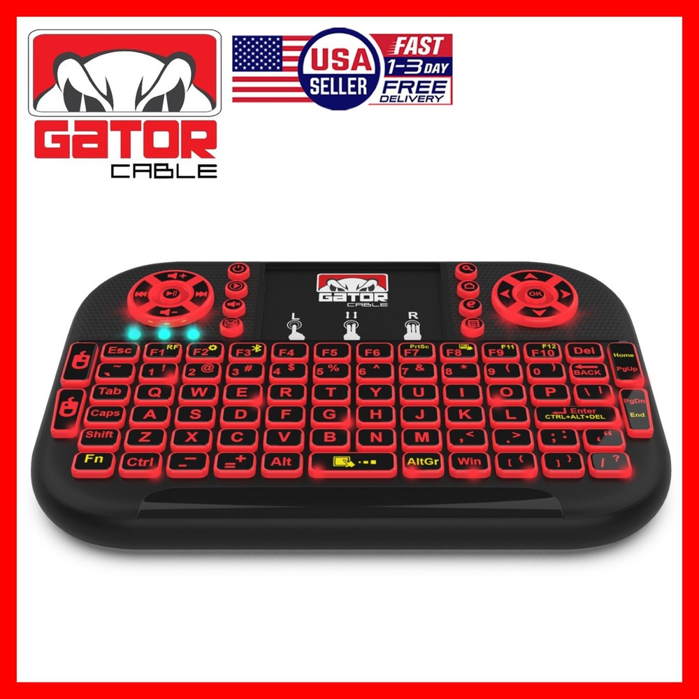 Mini Wireless Bluetooth Keyboard Remote Touchpad Smart-TV Android TV PC Backlit