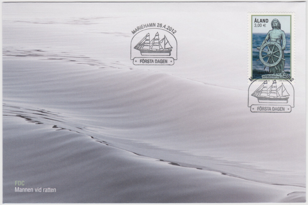 Aland FDC 2012, Man at the Wheel, Mint