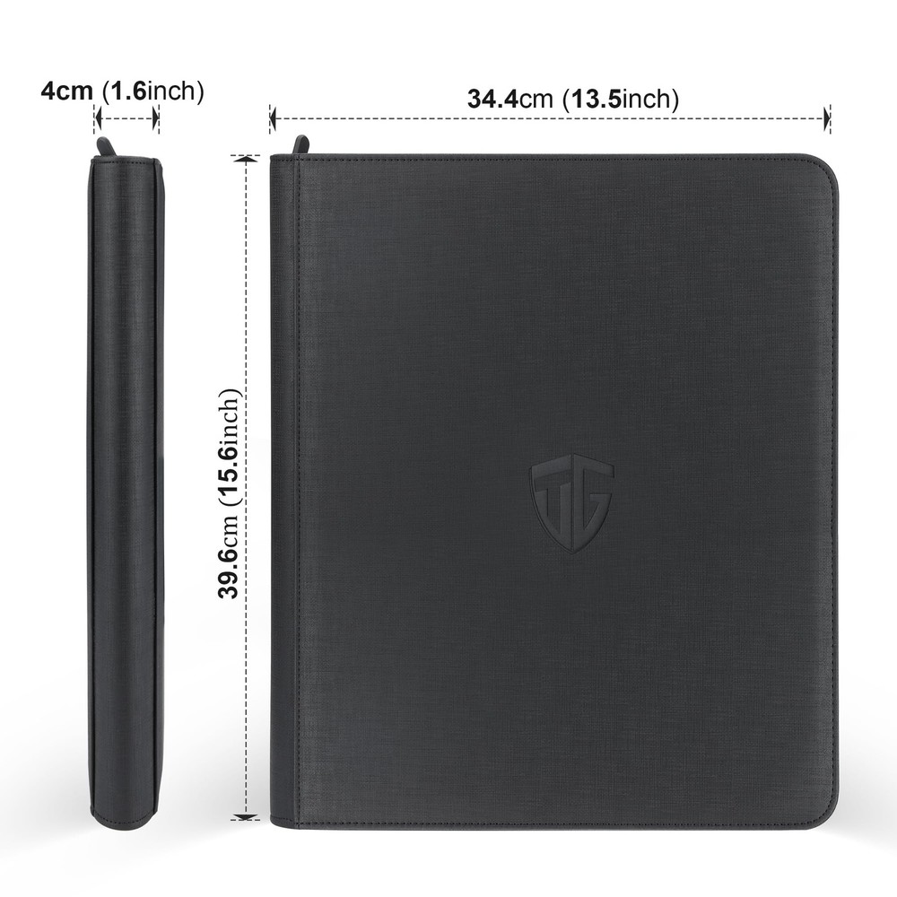 Toploader Binder,Holds 216 Toploaders,9 Pocket Top Loader Binder with Sleeves...