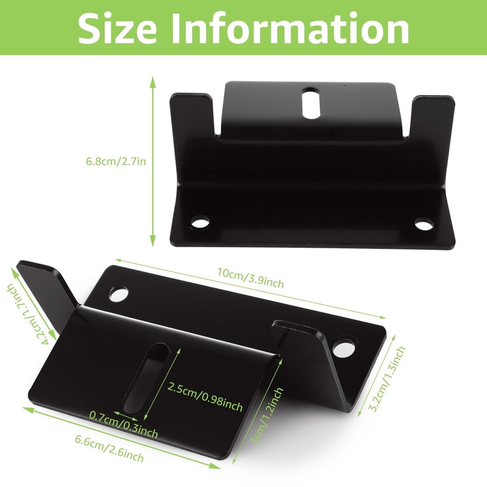 16PCS Solar Panel Mounting Brackets Black Solar Panel z Brackets Lightweight ...