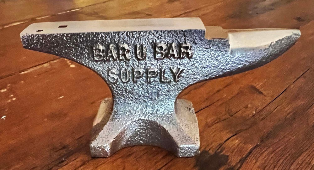 BAR U BAR SUPPLY, Skull Valley. AZ Mini Blacksmith Anvil Signed & Numbered