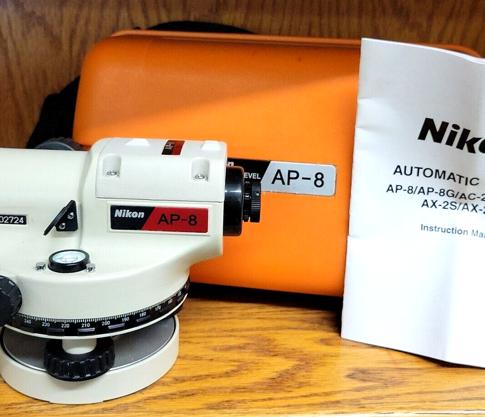 Nikon AP-8 Automatic Level 28x Magnification 360 Degrees, Tripod, Grade Tool