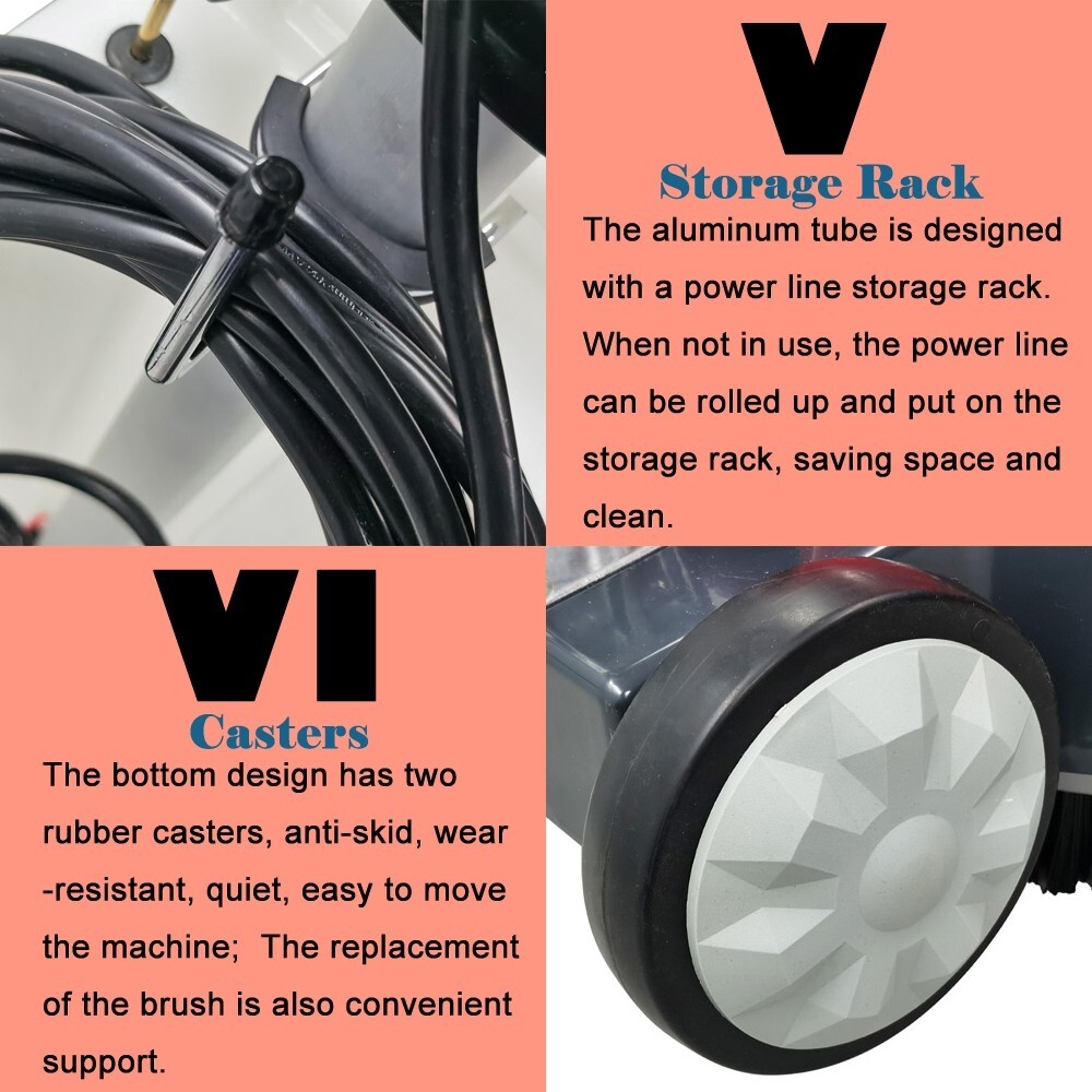 Automatic Floor Scrubber Cleaner Heavy Duty Polisher Floor Buffer Machine 110V