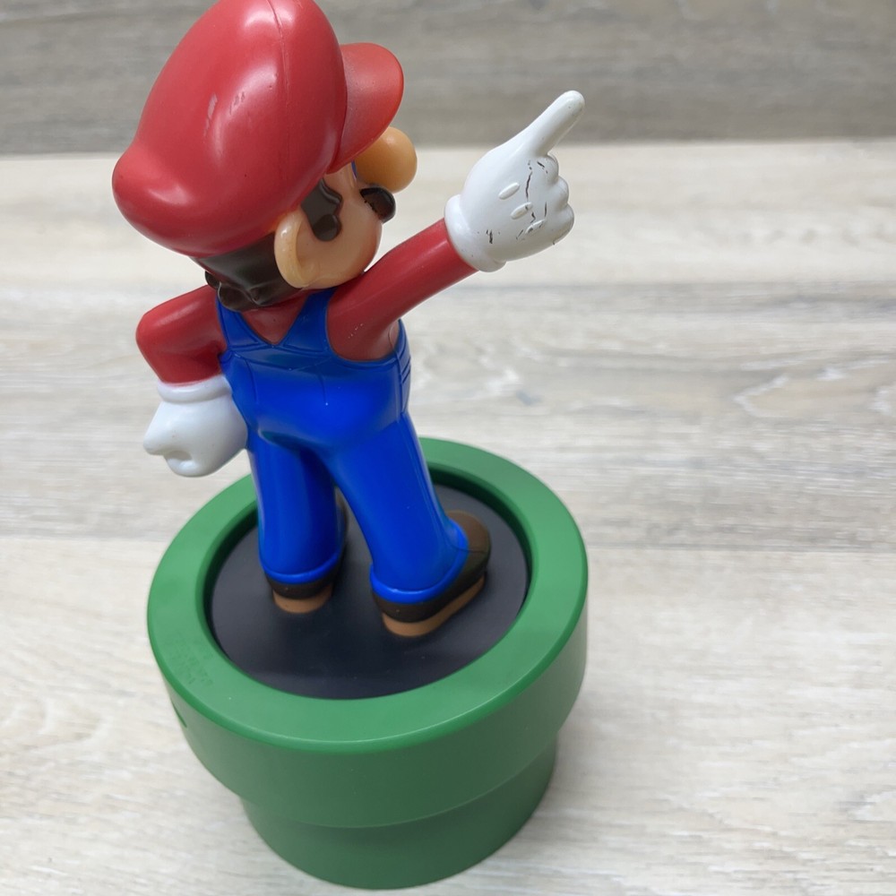 Mario Brothers White Table Top Night Light Runs On AAA Batts Or Micro USB
