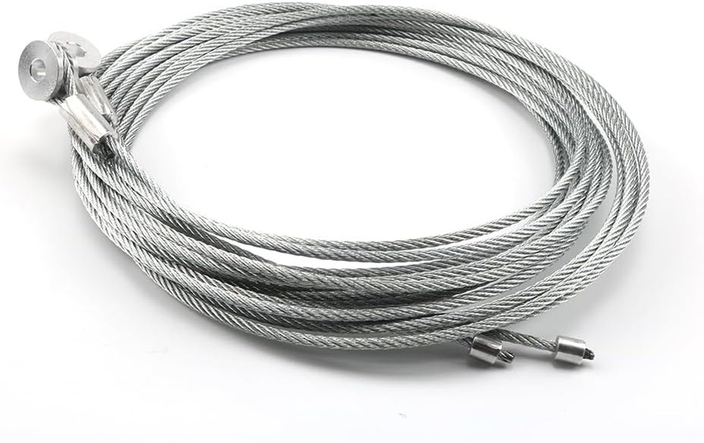 2PCS 150" Replacement Cable Wire - Enclosed Cargo Trailer Ramp Door Spring 12.5'