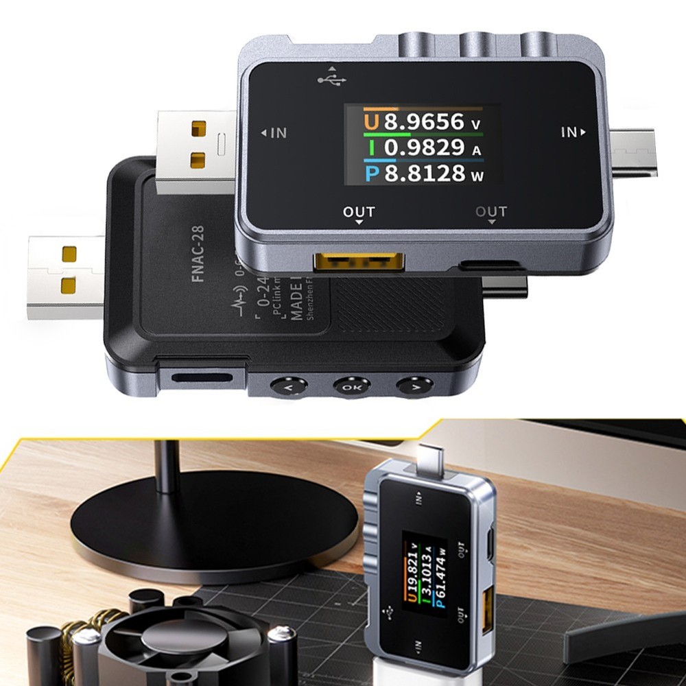 FNAC 28 USB Voltage Meter with Fast Charging Protocol Detection Features