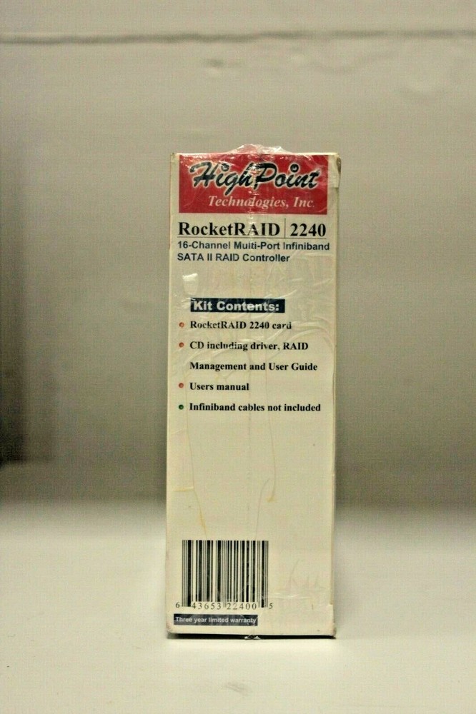 High Point RocketRAID 2240 16-Channel Multi-Port SATA II RAID Controller PCI 64
