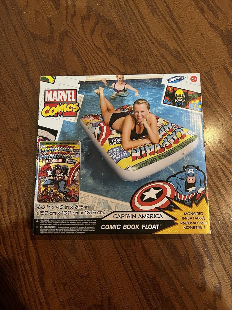 Marvel Comics Captain America Pool Float Swimways Large NIB Sealed