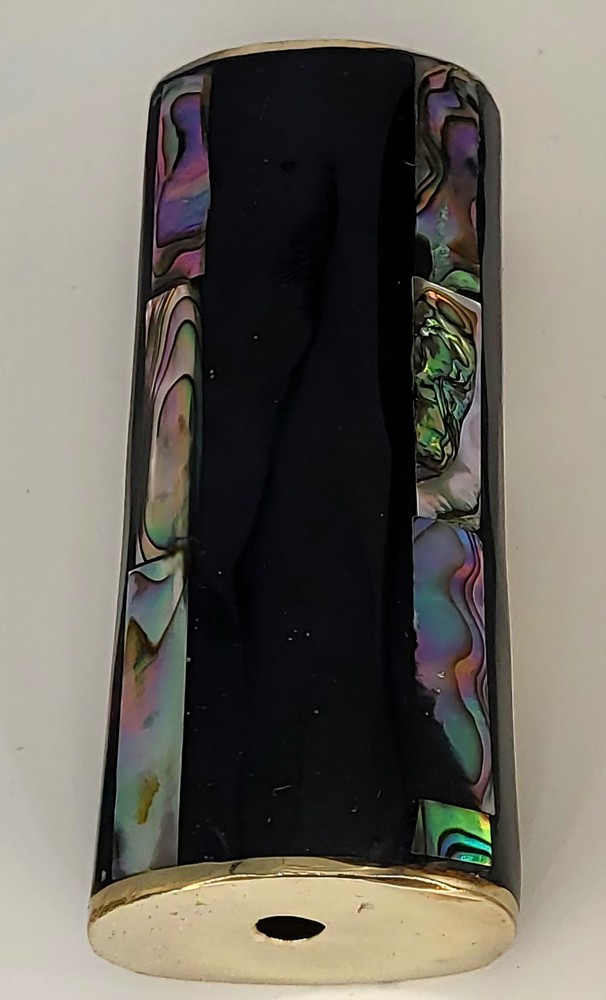 MEXICO ALPACA SILVER ABALONE SHELL INLAY BIC LIGHTER HOLDER CASE