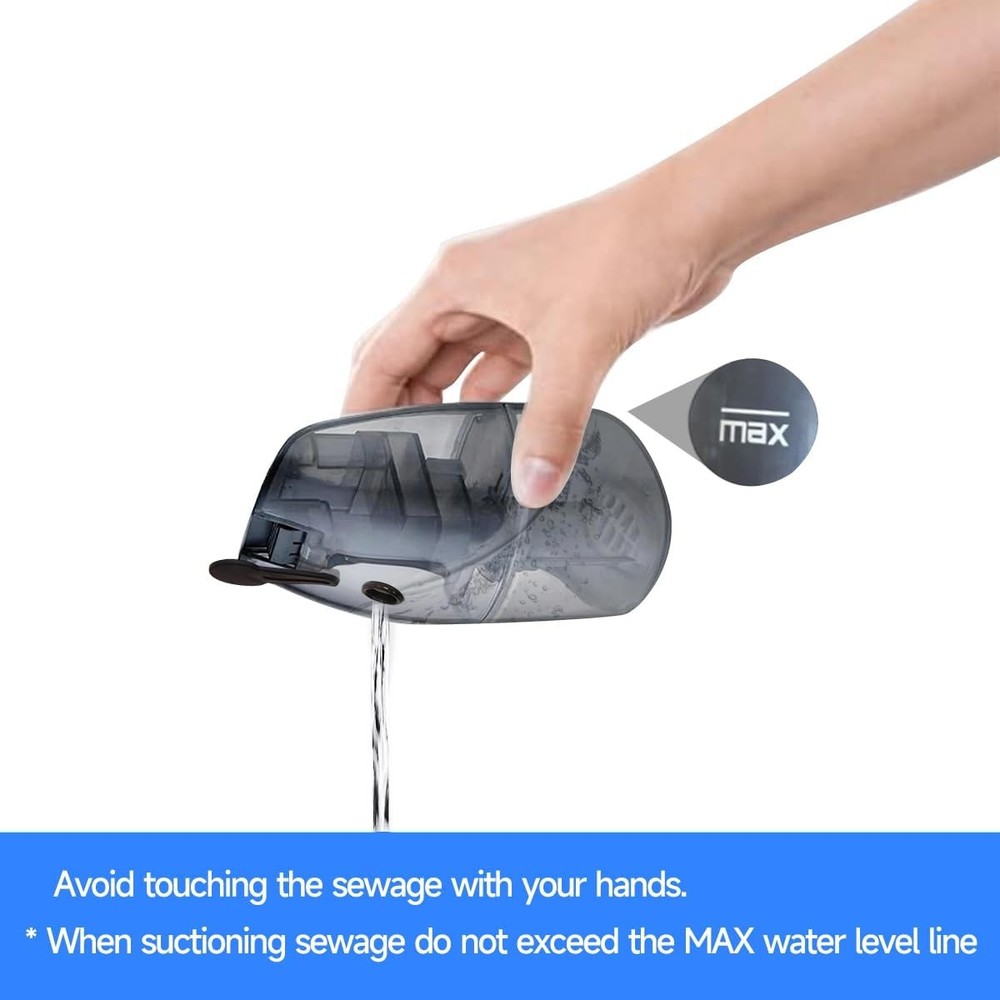 Cordless Window Vacuum Squeegee with Extension Pole Electric Window Cleaner Tool