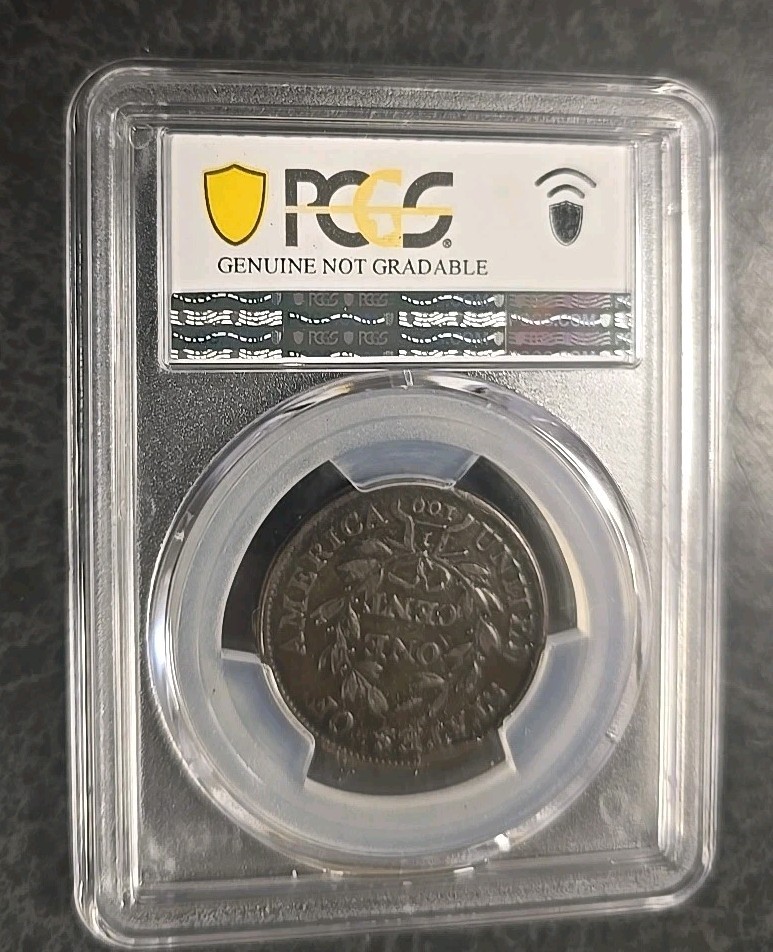 1802 Large Cent PCGS XF Details, Edge Damage