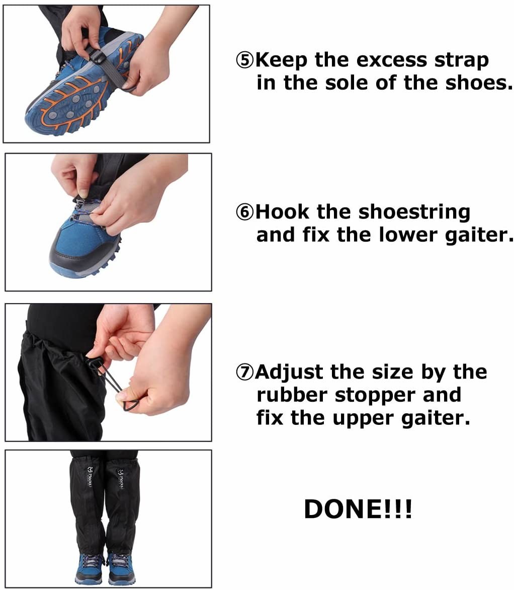 Outdoor Hiking Boots Cover Gaiters Waterproof Leg Protection Snow Legging USA