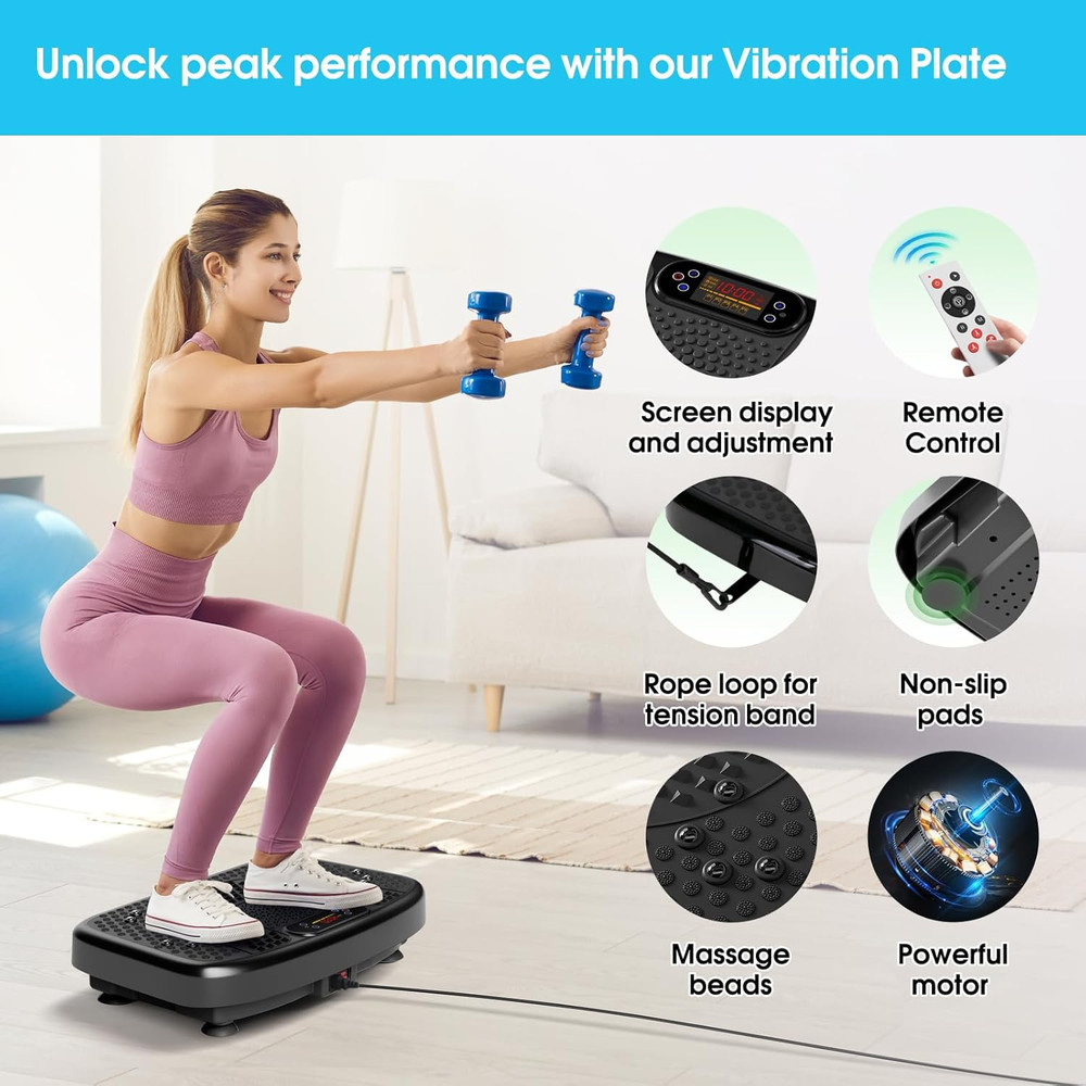 Vibration Plate Exercise Machine for Lymphatic Drainage,Power Vibrate Stand Shak
