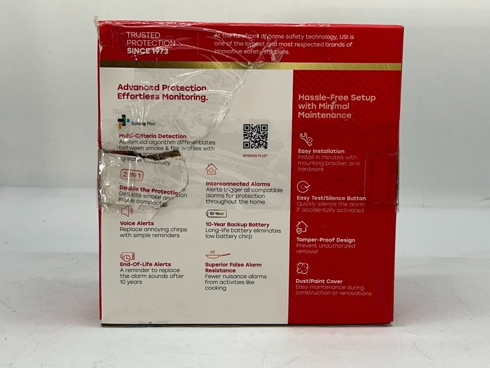 Universal Security Instruments Hardwired Smoke Detector – Photoelectric Sensor