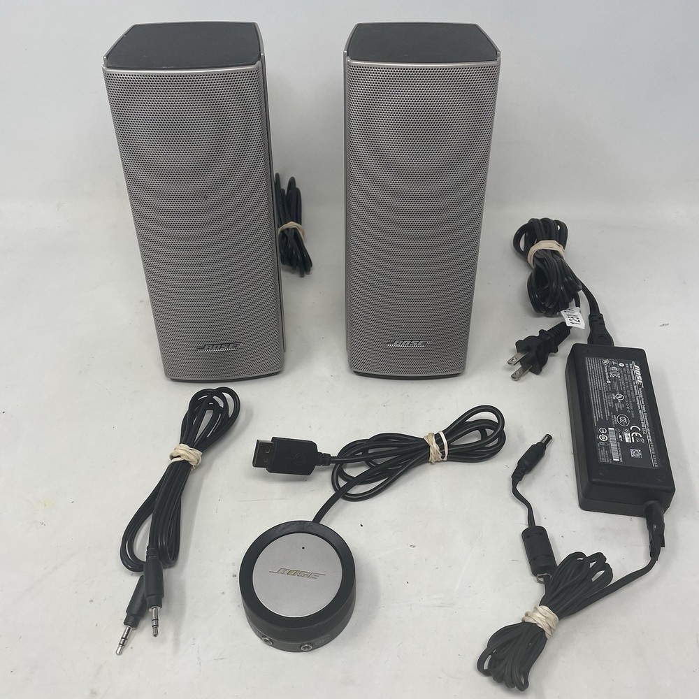READ DESCRIPTION - Bose Companion 20 Multimedia Speaker System Silver TESTED