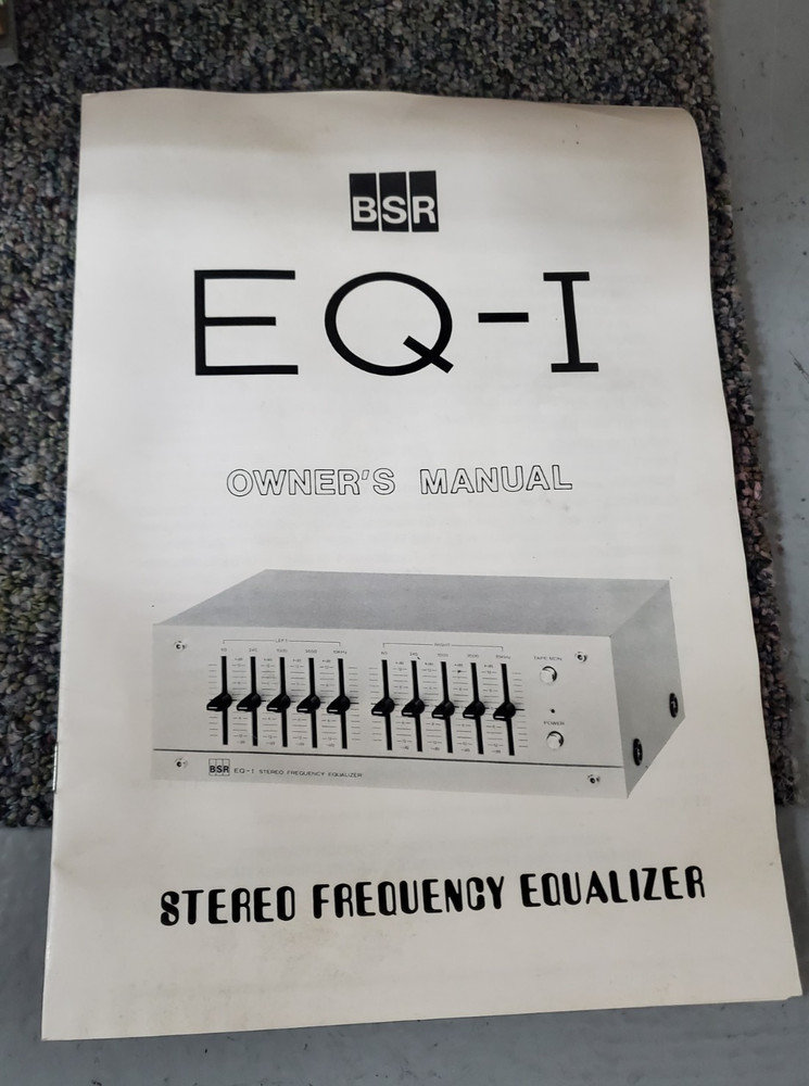 BSR EQ-I Stereo Frequency Equalizer Cleaned & Servived. Works Great! L@@K!