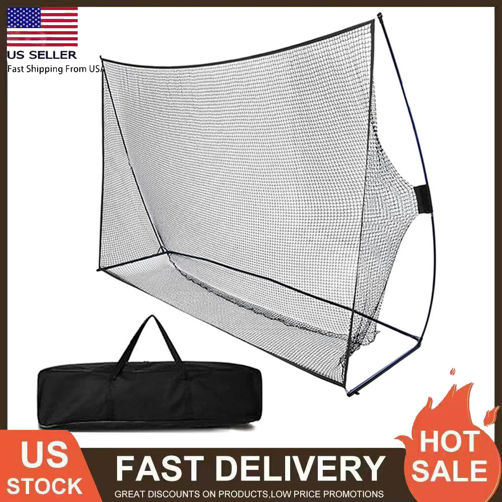 Large 10x7ft Golf Practice Hitting Net Indoor Personal Driving Range Training