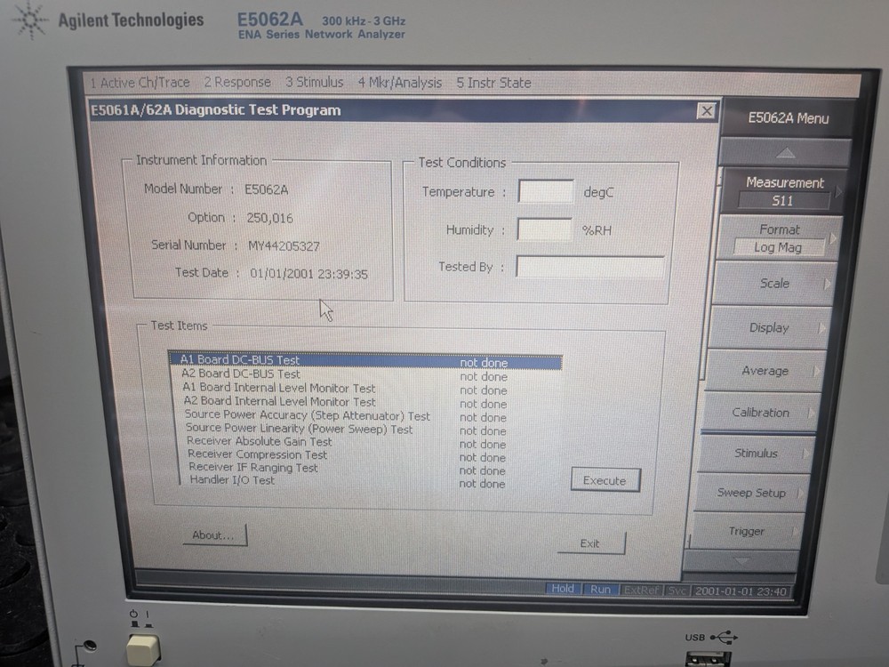 🔥 HP Keysight Agilent E5062A 3 GHz ENA-L RF Vector Network Analyzer Vna Cal'd