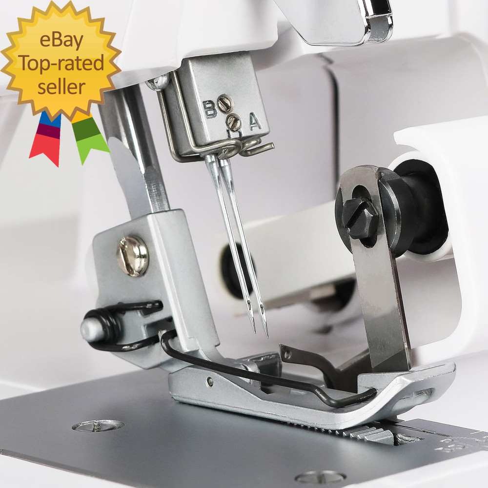 FY505 Serger Overlock Machine with 2/3/4 Thread Capability, Built-In Rolled Hem,