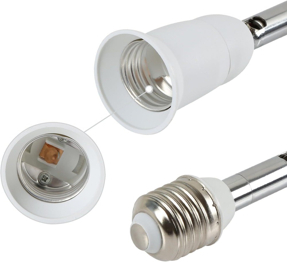 Electop Light Socket Extender 90 Degree Bending E27 to E27 Bulb Base Lamp Holder