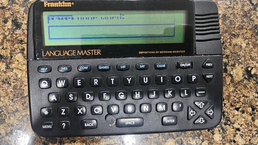 *Read* Franklin Language Master LM-4200 Dictionary Thesaurus 1993 VTG | WORKS