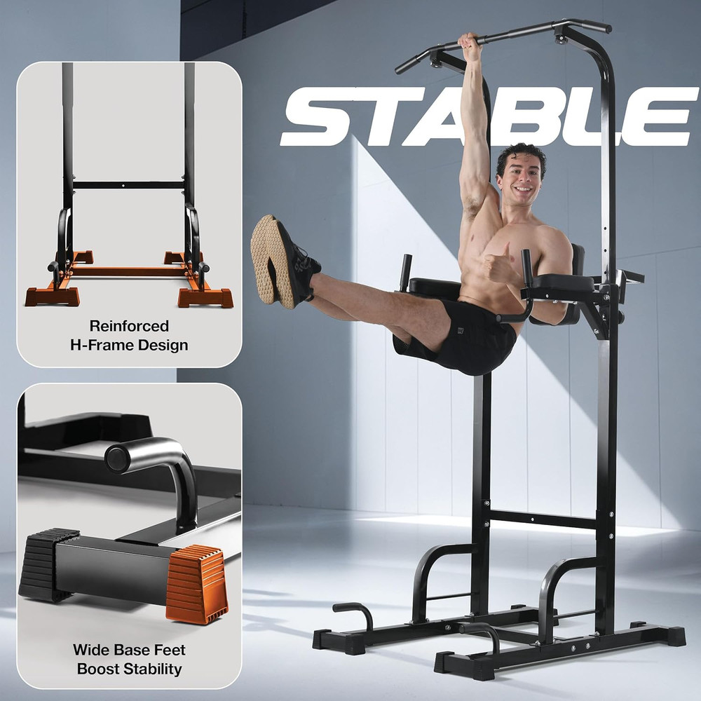 Pull up Bar Free Standing - Power Tower, Multi-Functional Pullup Dip Station, Ca