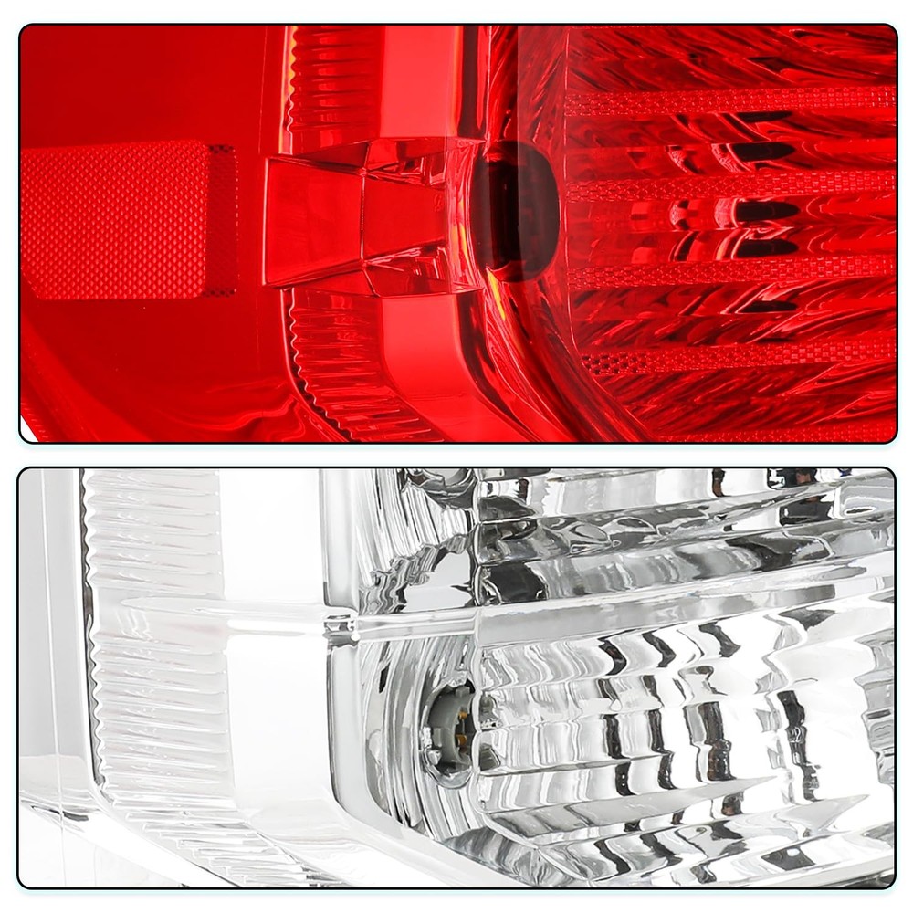 2010-2013 Red Halogen Tail Lights Rear Outer Replacement Both Sides w/Bulbs