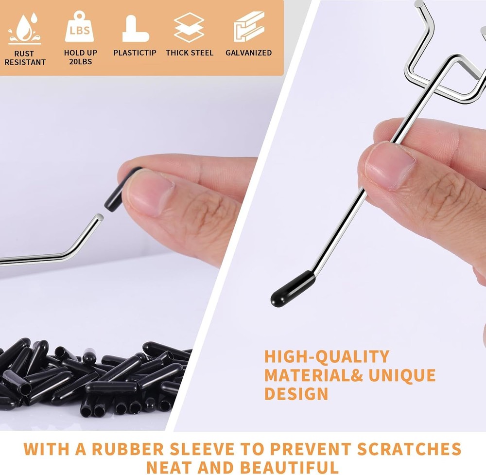 Office Pegboard Hooks 4 Inch 25 Pack for Craft Organization