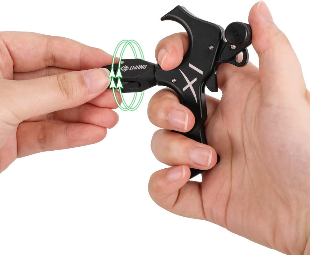 X1 Compound Bow Thumb Bow Release, 3&4 Finger Grip Adjustable Archery Release Ai