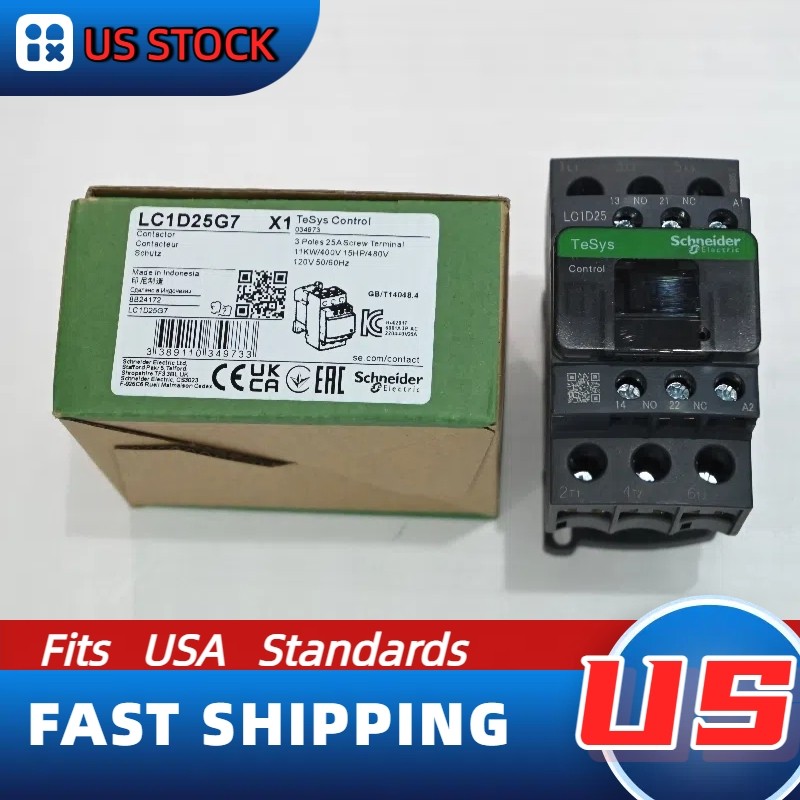 1PCS New Schneider Contactor LC1D25G7 LC1D25B7 LC1D25F7 LC1D25BD LC1D25M7