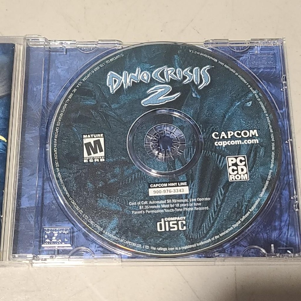 Dino Crisis 2 CAPCOM Windows 95/98 PC CD-ROM Game Complete