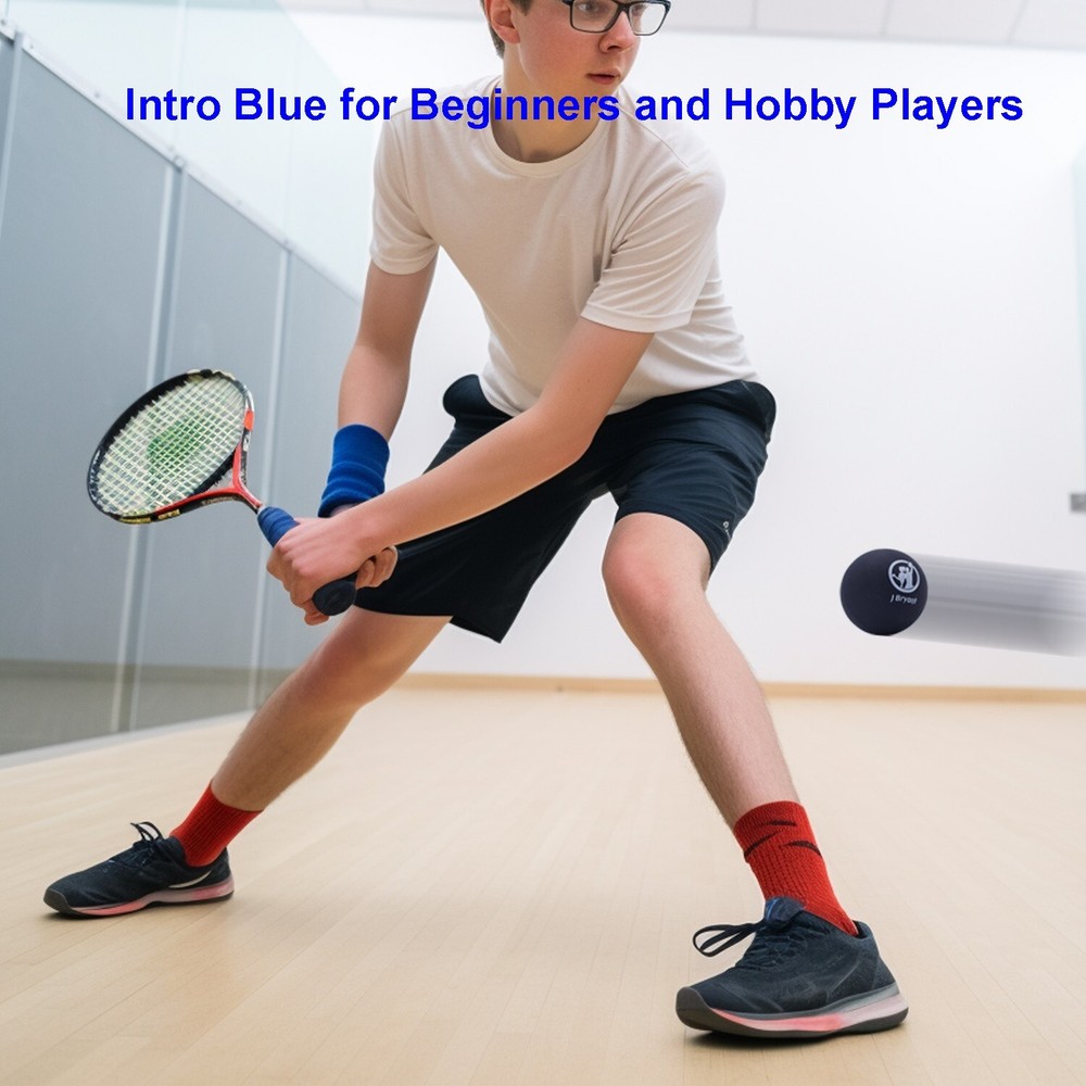 Squash Balls 4 Pack Single Blue Dot Rubber Squash Ball for Beginners Indoor