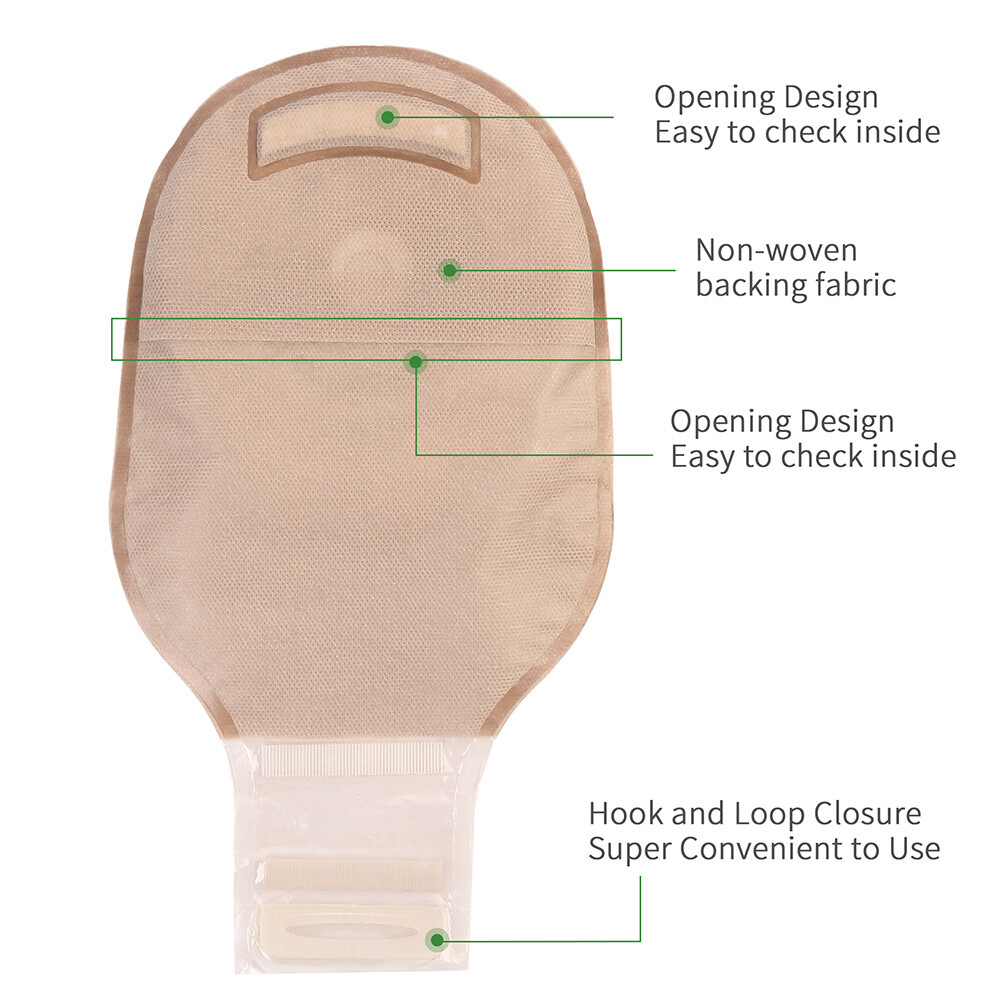 40x Ostomy Colostomy Ileostomy Stoma Care Drainable Closure Pouch Bag Cut-to-Fit