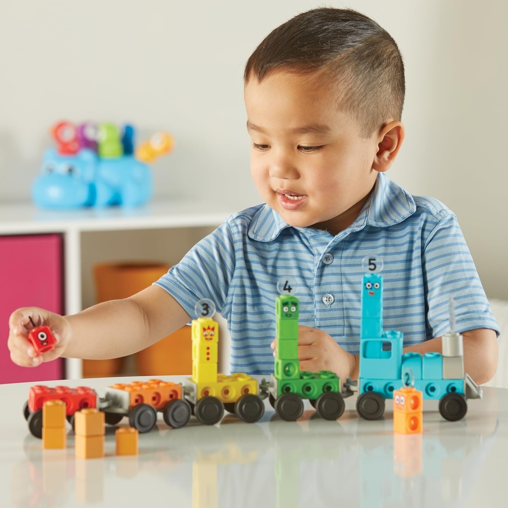 hand2mind Numberblocks Express Train MathLink Cubes Activity Set, Preschool L...