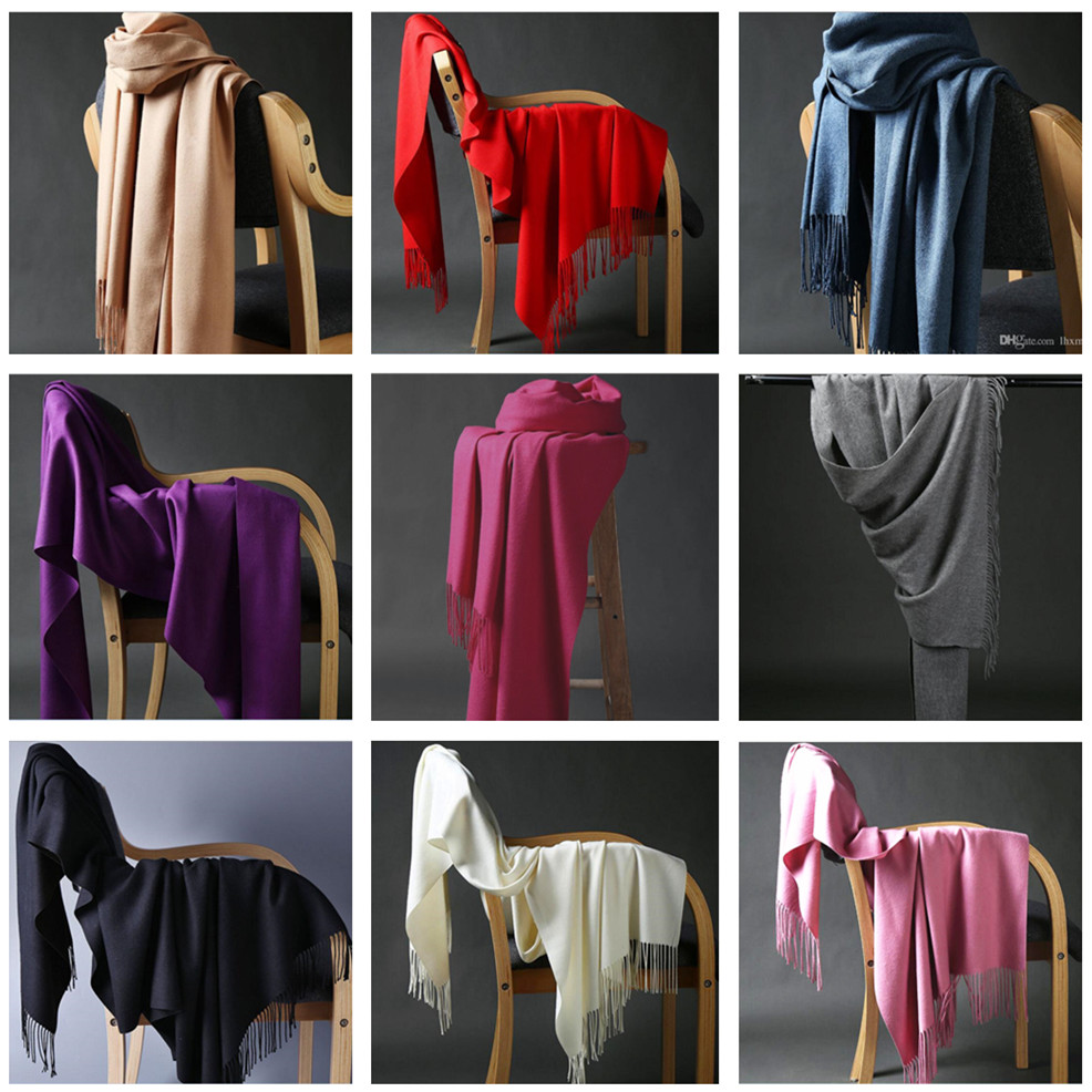 Oversized Blanket 100% Cashmere Large Scarf Shawl Wrap Plain Solid Scotland Wool
