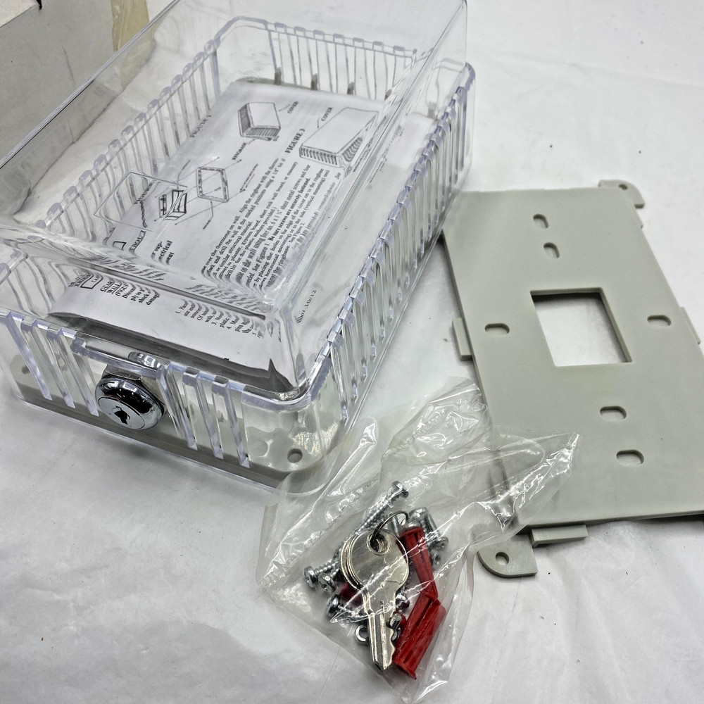 Grainger Universal Thermostat Guard with Key - Clear Locking Cover