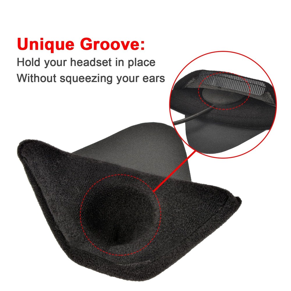 Iguerburn 2 Pair Half Helmet Ear Pads Speaker Pockets, Bluetooth Motorcycle