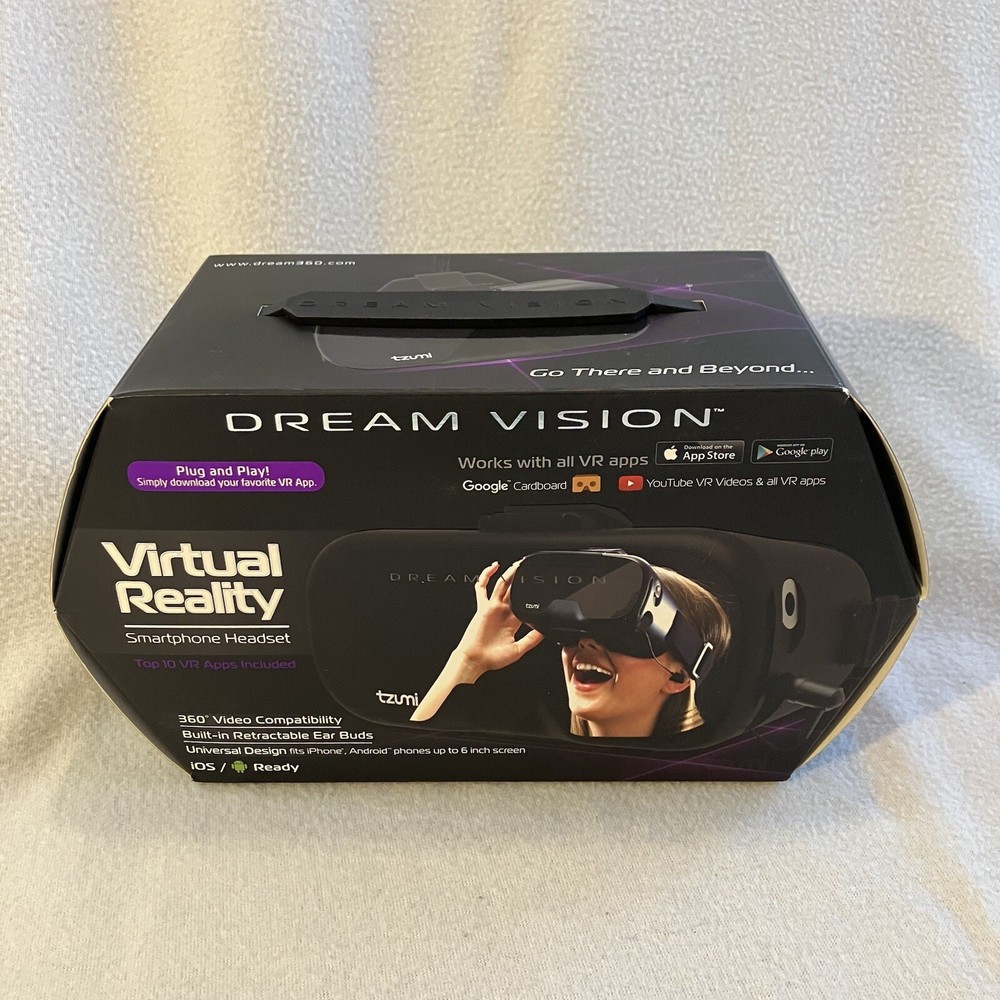 Tzumi Dream Vision Pro Virtual Reality Headset with Bluetooth - IOS Ready