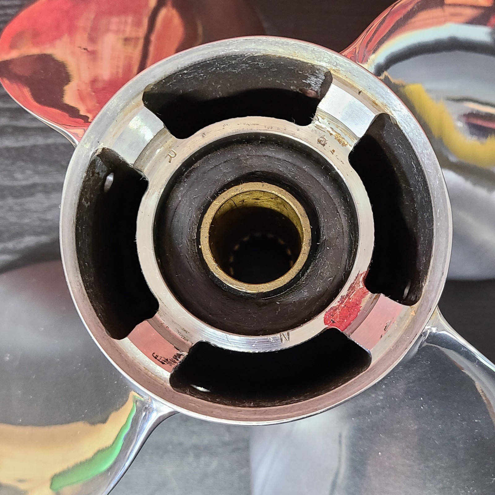 OMC Shooter 4 Blade RH Stainless Steel Prop 13.25 x 25 Pitch 15 Spline 431718